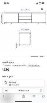 Ikea Besta Burs Tv Bench Furniture