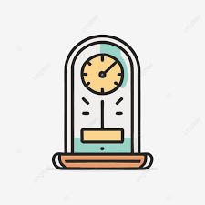 Old Clock In A Stand Vector
