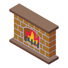 Brick Furnace Icon Isometric Vector