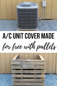 Diy Pallet Wood Ac Unit Cover