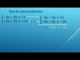 By Elimination No Multiplication