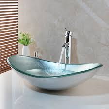 Uk Tempered Glass Bathroom Blue Vessel