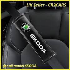 For Skoda 2 X Seat Belt Cover Pads
