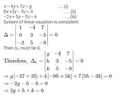 System Of Linear Equations X 4y 7z
