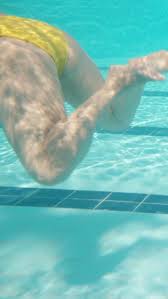 Pool Underwater Swimsuit Stock Footage
