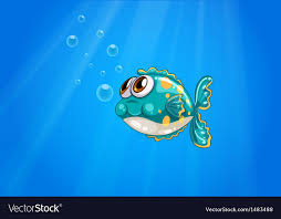 A Bubble Fish Under The Sea Royalty