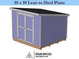 10 X 10 Lean To Shed Plans Assembly