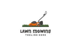 Lawn Mower Logo Design Vector Icon