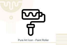 Pure Art Icon Paint Roller Graphic By