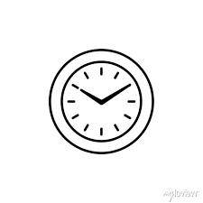 Modern Wall Clock Line Icon