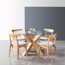 Oscar Round Glass Dining Table Solid