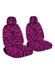 Pink Zebra Print Car Seat Covers