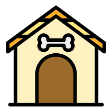 Domestic Dog Kennel Icon Outline Vector