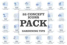 Gardening Tips Svg Concept Icons Bundle