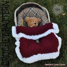 Crochet Pattern Santa Baby Car Seat