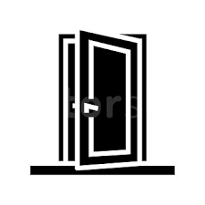 Door Building House Glyph Icon Vector