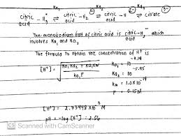 Citric Acid Is A Triprotic Acid With Ka