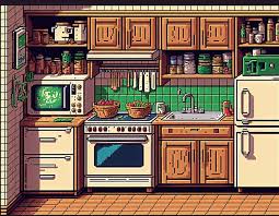 Pixel Art Ilration Kitchen