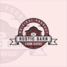 Rustic Barn Logo Vintage With Outline