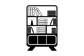 Reading Room Bookshelf Furniture Icon