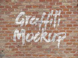 Logo Graffiti Mockup On Brick Wall