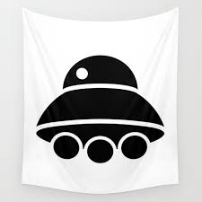 Flying Saucer Ufo Icon Wall Tapestry By