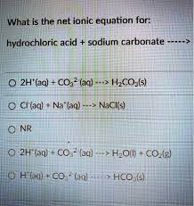 Hydrochloric Acid Sodium Carbonate