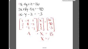 Inverse Matrix Method To Solve A System