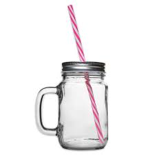 Glass Jar With Handle And Cap
