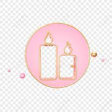 Pink Stereo Candle Icon Icon Logo