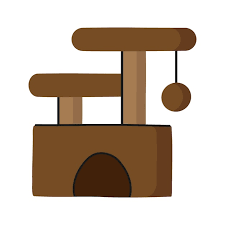 Cat Tower Icon And Scratching Post