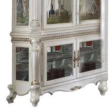Acme Picardy Antique Pearl Curio Cabinet