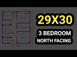 29x30 House Plan 870 Sqft 3 Bedroom