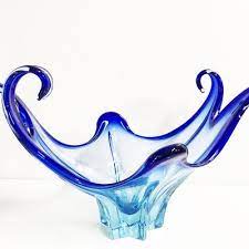 Vintage Blue Murano Glass Vase 1960s