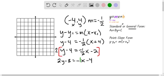 Find The General Linear Equation Ax By