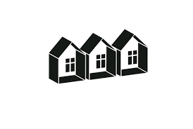 Simple Monochrome Cottages Vector