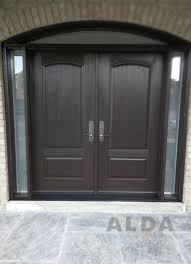 Dark Brown Fiberglass Entry Door