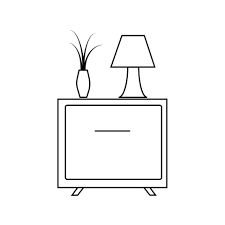 Simple Monochrome Nightstand With A