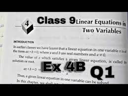 Ex 4b Q1 Class 9 Maths Linear Equation