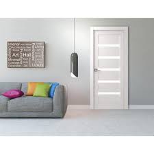 Stile Doors 5nlse 30 80 138 30 Inch X 80 Inch Primed 5 Lite Narrow Satin Etched Glass 2 1 2 Inch