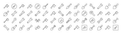 Line Icons Outline Signs For Graphic