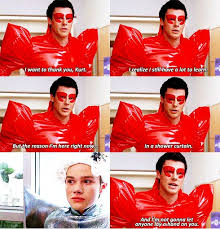 Finn Hudson In A Shower Curtain Glee