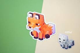 Minecraft Fox Arctic Fox Sticker