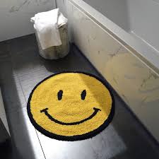 Happy Face Reversible Bath Mat Emoji