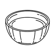 Glass Bowl Icon Doodle Hand Drawn Or