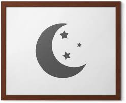 Poster Moon Star Icon Pixers Us