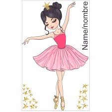 Ballerina Girl Wall Sticker With Name