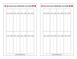 printable chicago bridge scoresheet