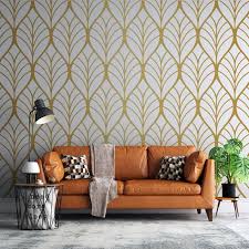 Gold Geometric Ornament Wallpaper