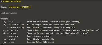 docker ps how the ps command works in